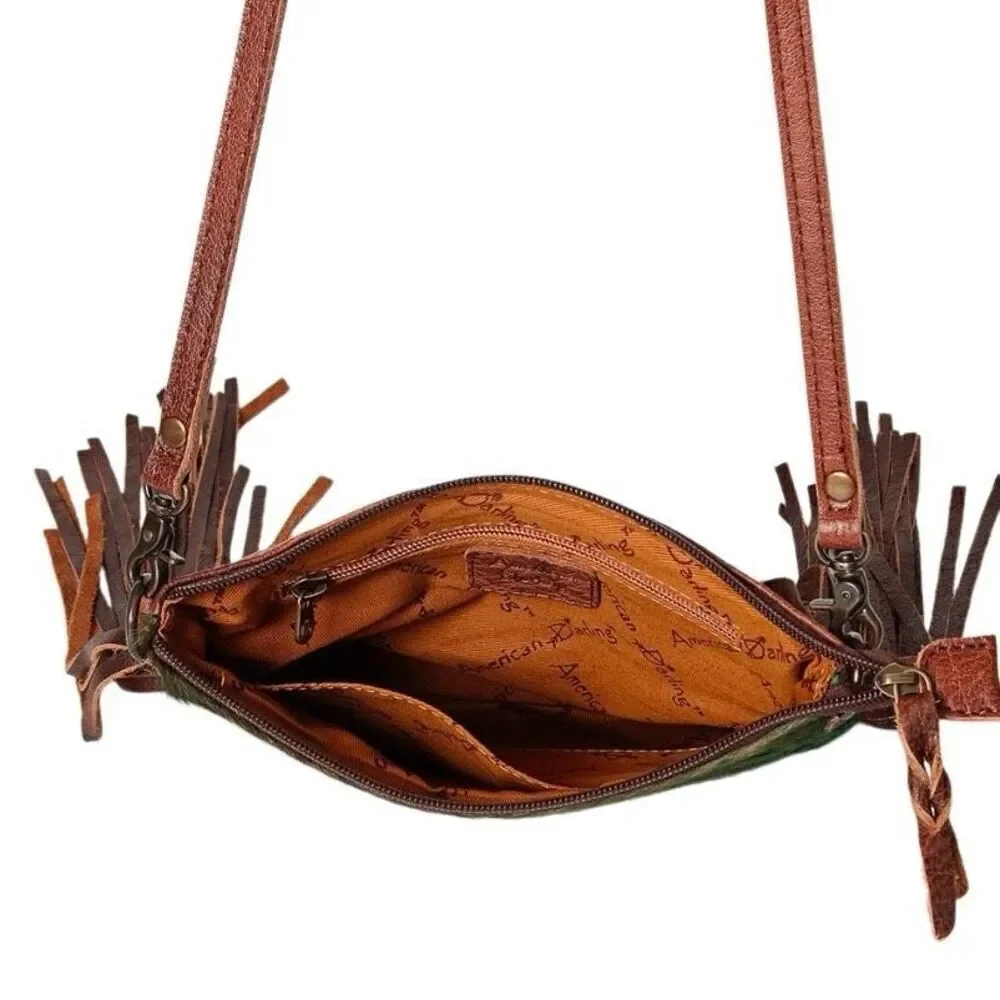 American Darling Genuine Leather Crossbody Womens Giddy Up Western Casual Purse